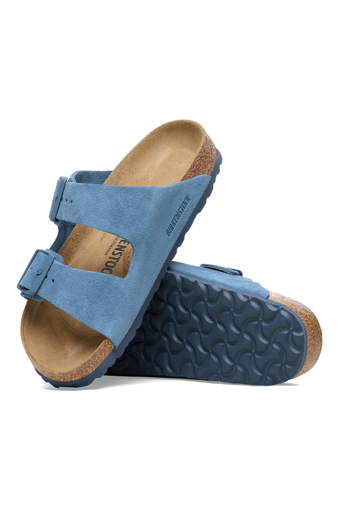 Birkenstock Arizona 1026820 Elemental Blue Suede Narrow Fit Sandal - Shirley Allum Boutique