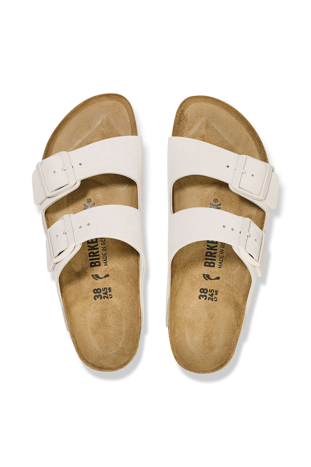 Birkenstock Arizona 1026842 Antique White Suede Narrow Fit Sandal - Shirley Allum Boutique