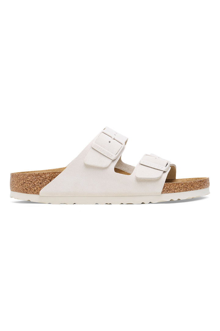 Birkenstock Arizona 1026842 Antique White Suede Narrow Fit Sandal - Shirley Allum Boutique