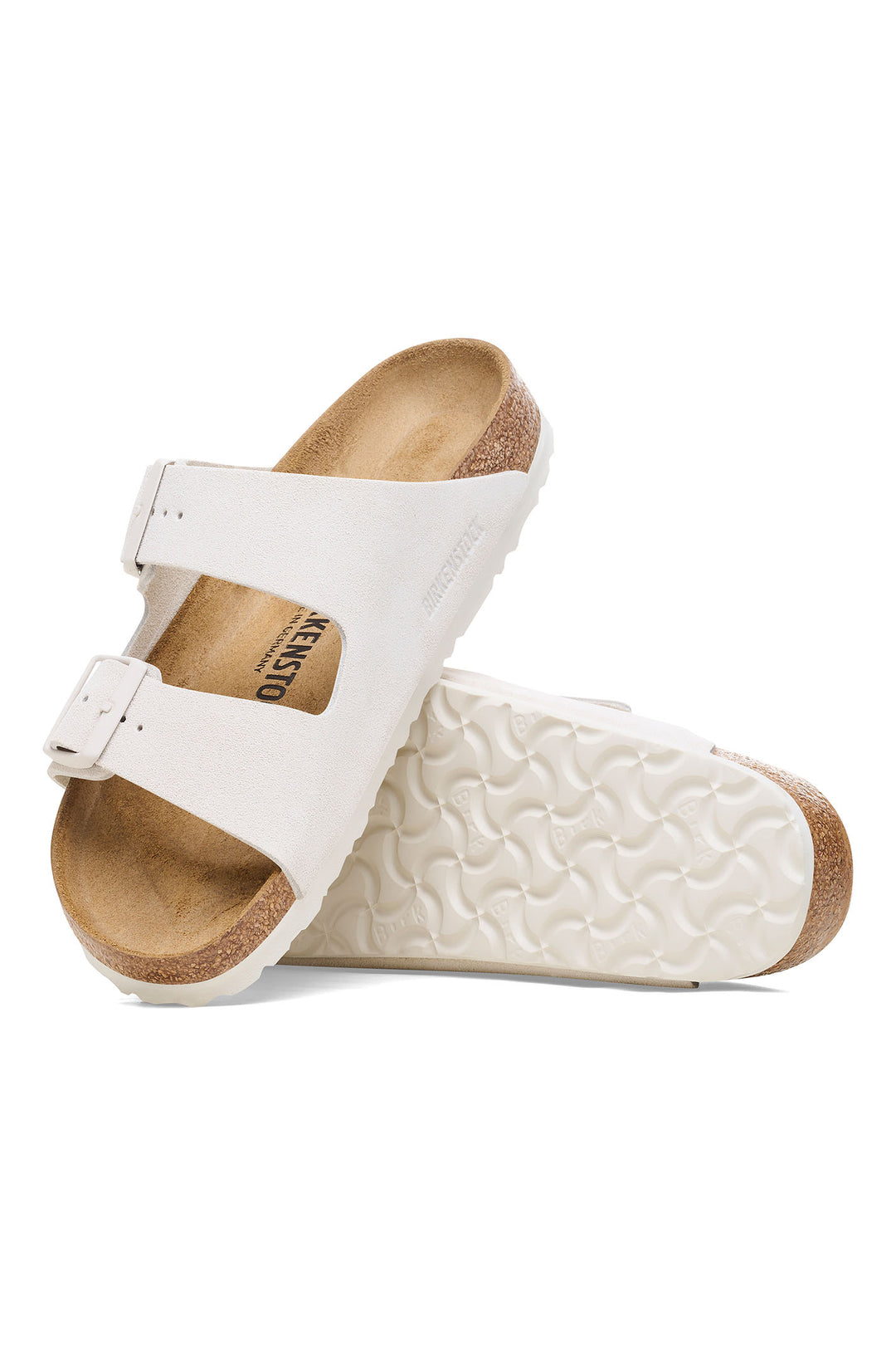 Birkenstock Arizona 1026842 Antique White Suede Narrow Fit Sandal - Shirley Allum Boutique