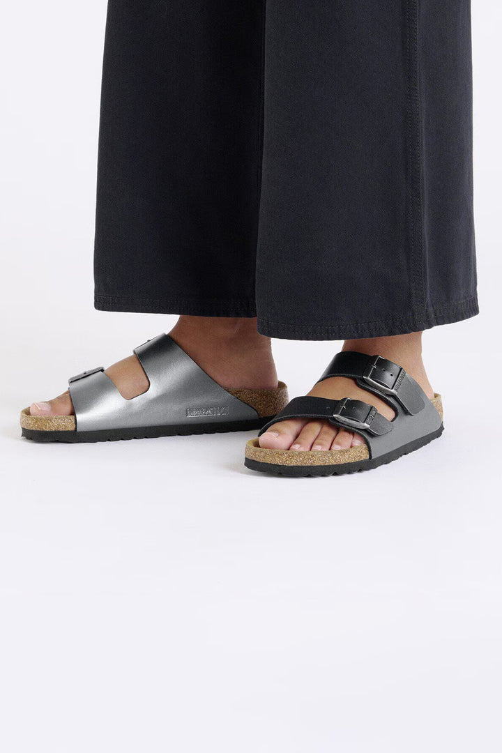 Birkenstock Arizona 1029224 Black Metallic Narrow Fit Sandal