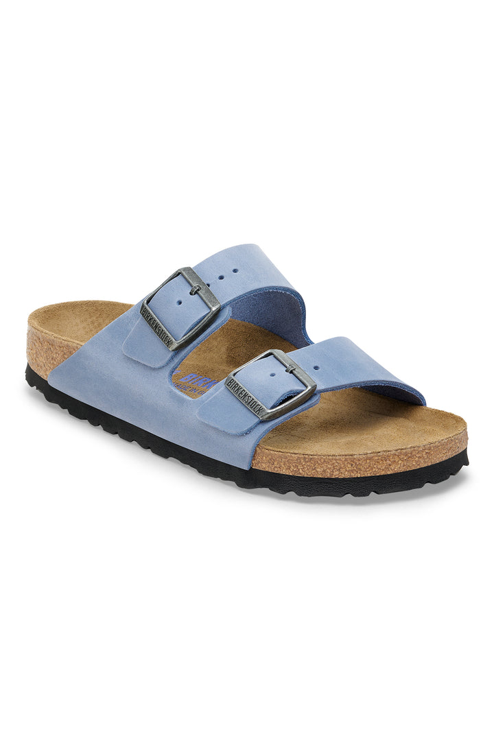 Birkenstock Arizona 1030864 Elemental Blue Leather Oiled SFB Narrow Fit Sandal