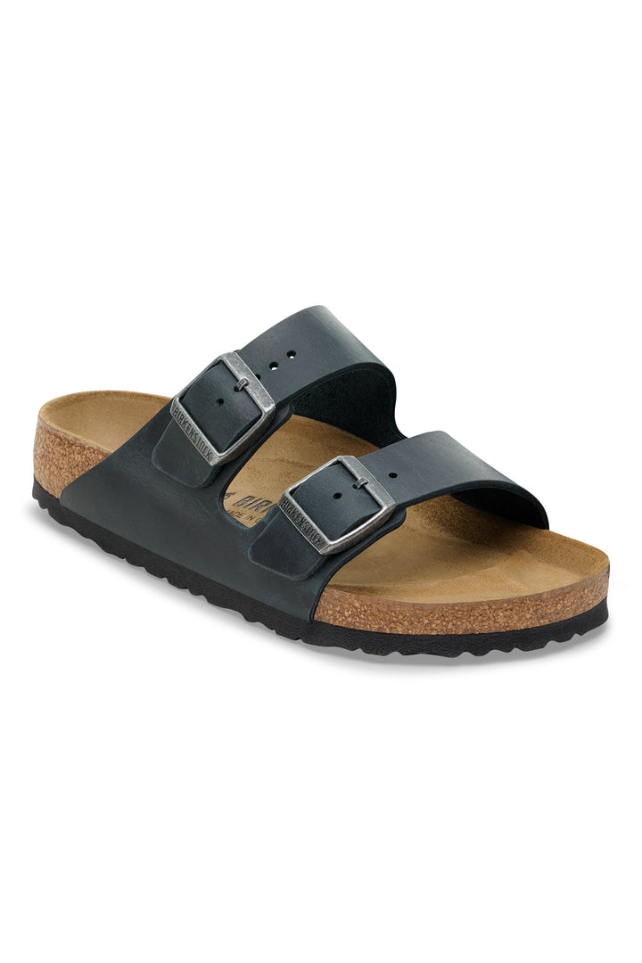 Birkenstock Arizona 552111 Black Oiled Leather Regular Fit Sandals