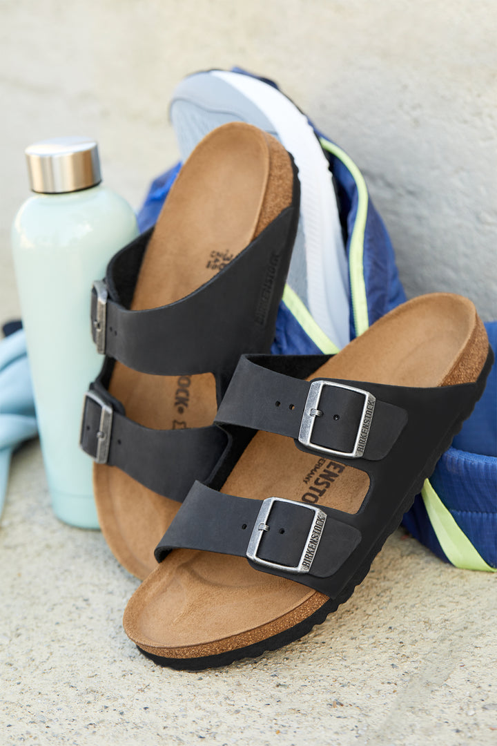 Birkenstock Arizona 552111 Black Oiled Leather Regular Fit Sandals
