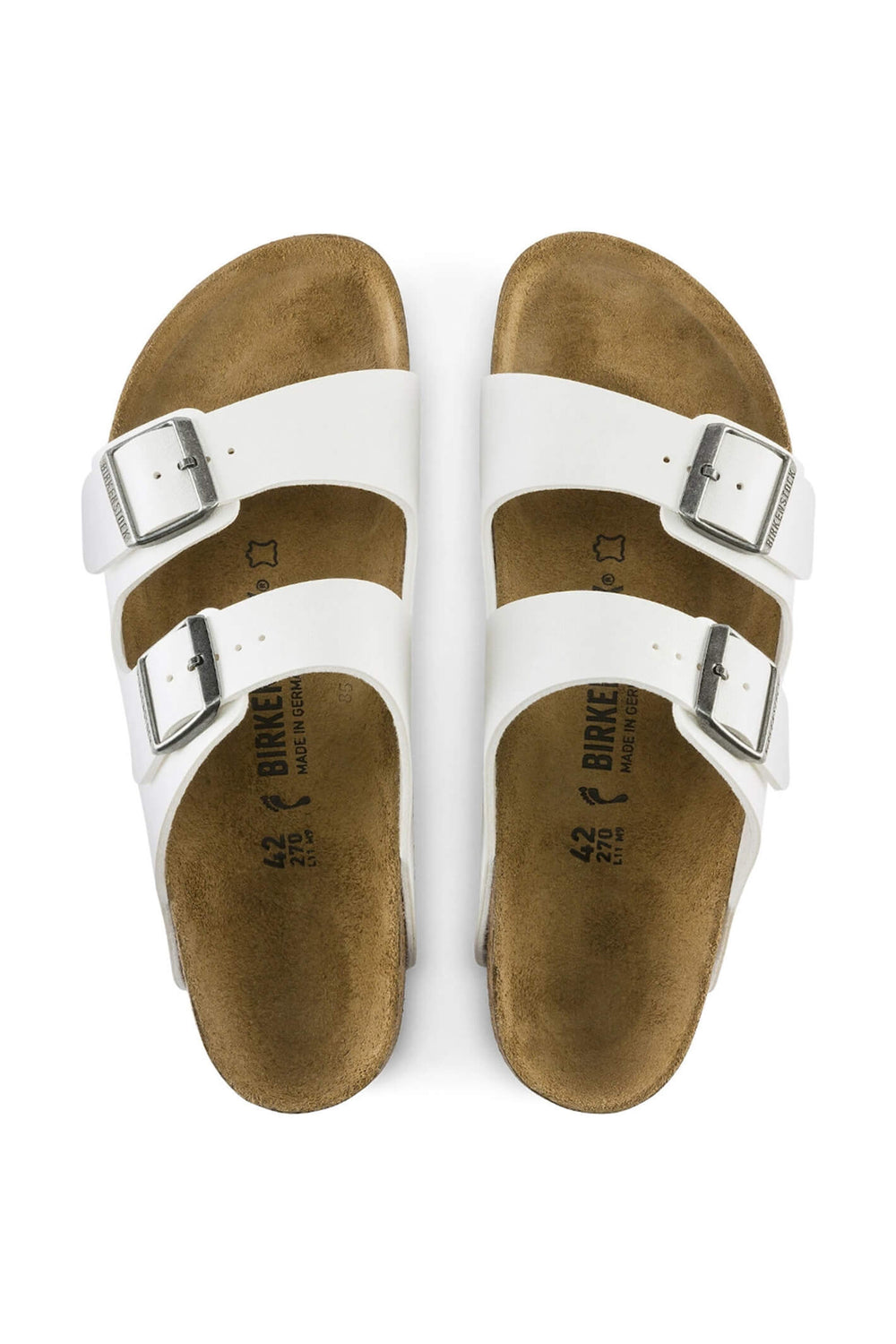 Birkenstock Arizona 552683 White Narrow Fit Sandal - Shirley Allum Boutique