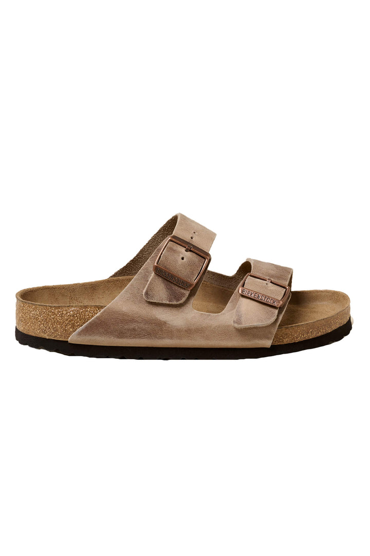 Birkenstock Arizona 552813 Tobacco Brown Oiled Leather SFB Narrow Fit Sandal - Shirley Allum Boutique