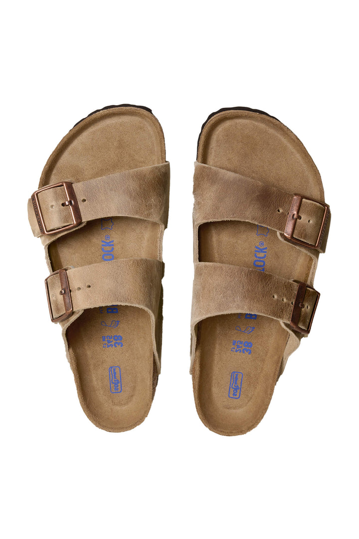 Birkenstock Arizona 552813 Tobacco Brown Oiled Leather SFB Narrow Fit Sandal - Shirley Allum Boutique