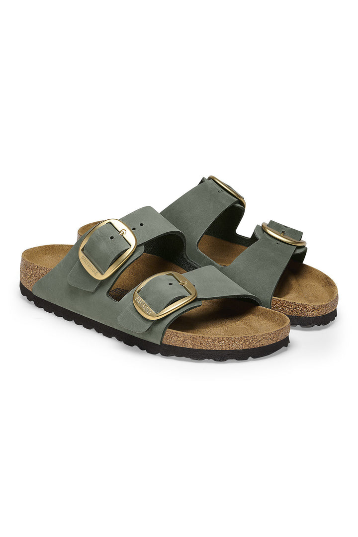 Birkenstock Arizona Big Buckle Sandal Thyme Leather Narrow Fit 1025367 - Shirley Allum Boutique