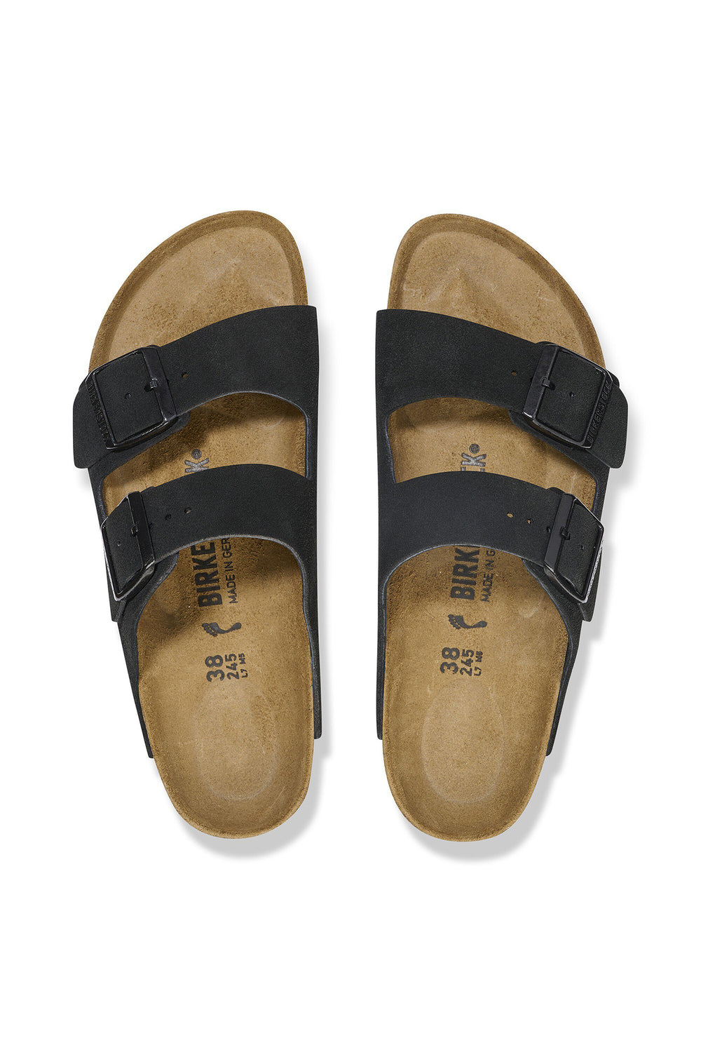 Birkenstock Arizona Sandal Black Suede Leather Narrow Fit 1027164 - Shirley Allum Boutique