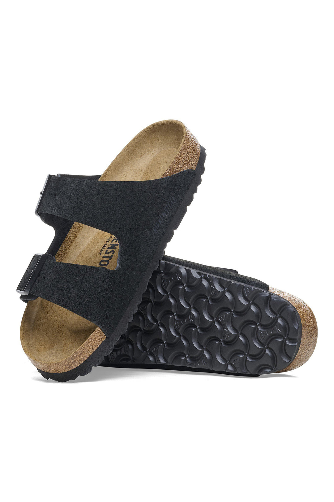 Birkenstock Arizona Sandal Black Suede Leather Narrow Fit 1027164 - Shirley Allum Boutique
