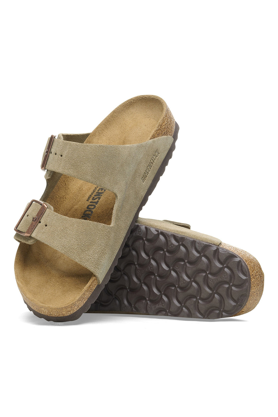 Birkenstock Arizona Sandal Taupe Suede Leather Narrow Fit 0051463 - Shirley Allum Boutique