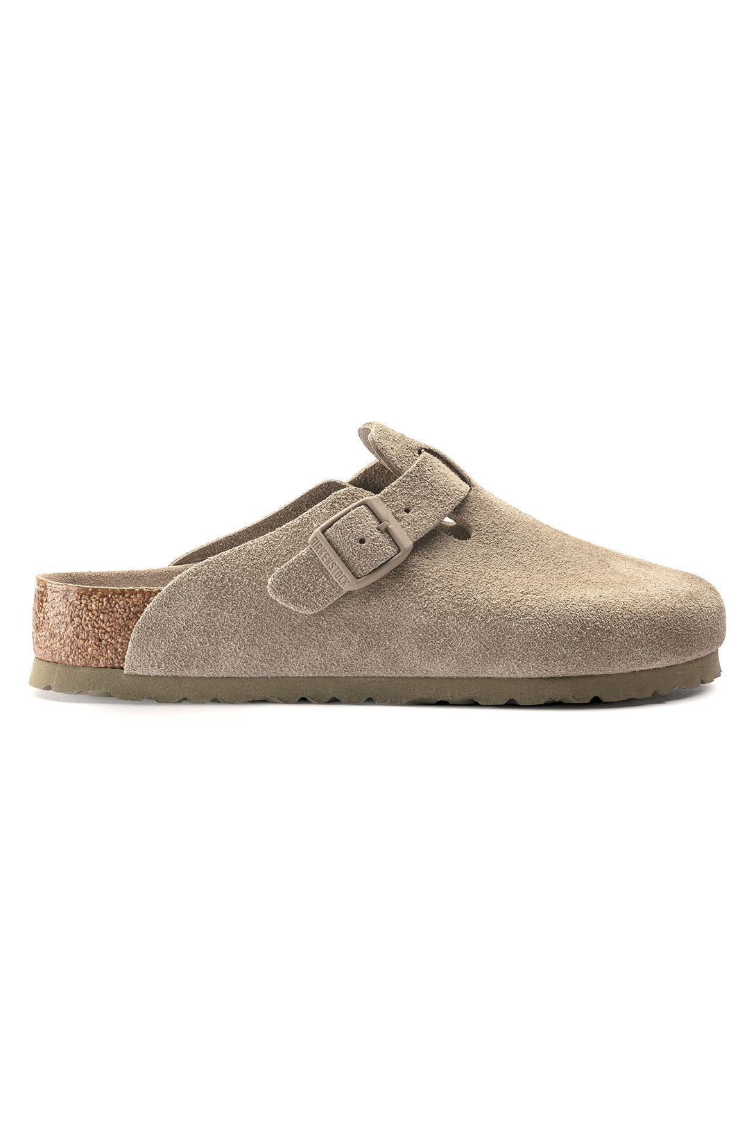 Birkenstock Boston 1019054 Faded Khaki SFB Suede Leather Regular Fit Clog - Shirley Allum Boutique