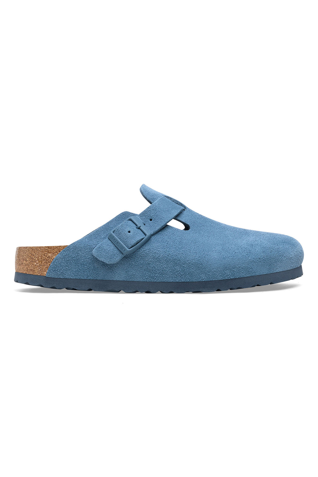 Birkenstock Boston 1026769 Elemental Blue Suede Leather Regular Fit Clog - Shirley Allum Boutique