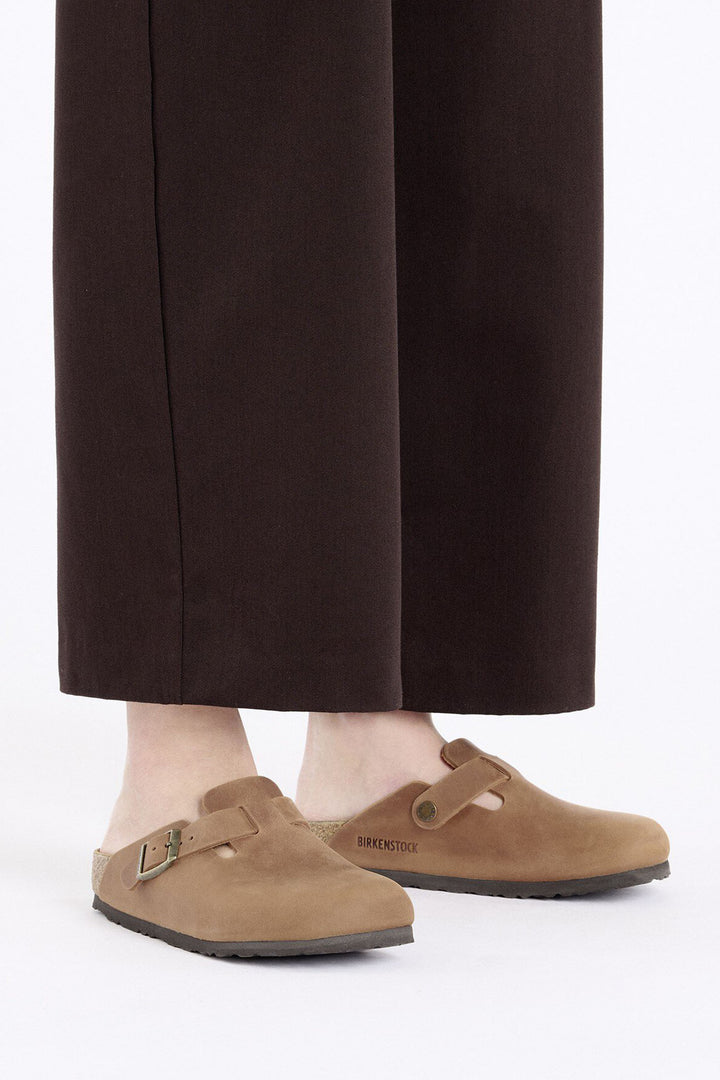 Birkenstock Boston Clog Cognac Brown Oiled Leather Regular Fit 1028179 - Shirley Allum Boutique