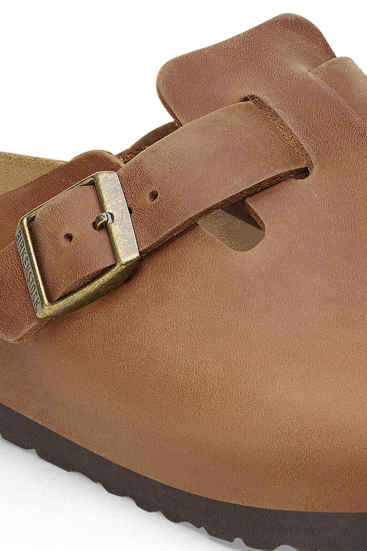 Birkenstock Boston Clog Cognac Brown Oiled Leather Regular Fit 1028179 - Shirley Allum Boutique