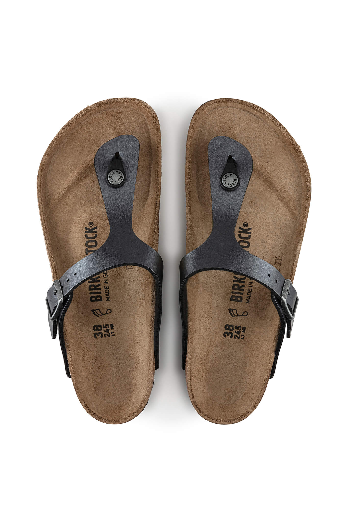 Birkenstock gizeh hot sale black metallic