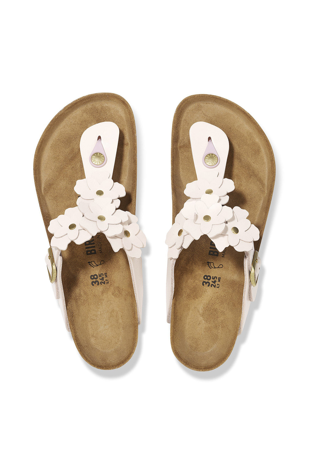 Birkenstock Gizeh Flower Embellishment Sandal Light Rose Regular Fit 1029287 - Shirley Allum Boutique