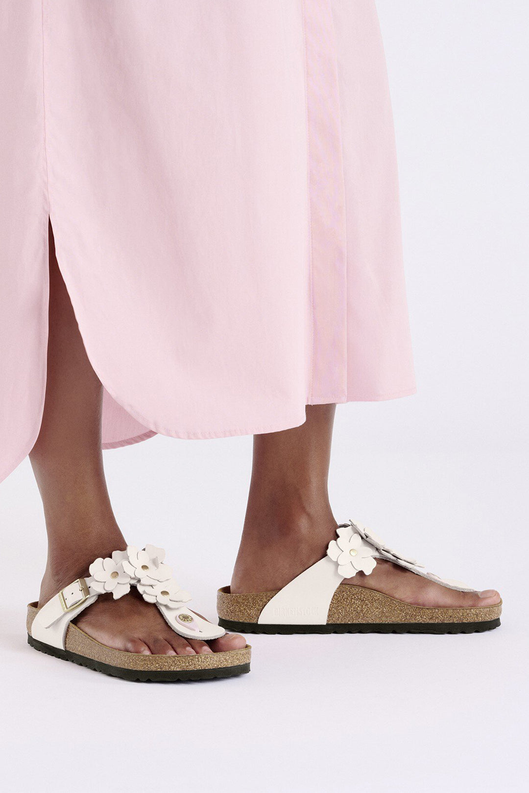 Birkenstock Gizeh Flower Embellishment Sandal Light Rose Regular Fit 1029287 - Shirley Allum Boutique