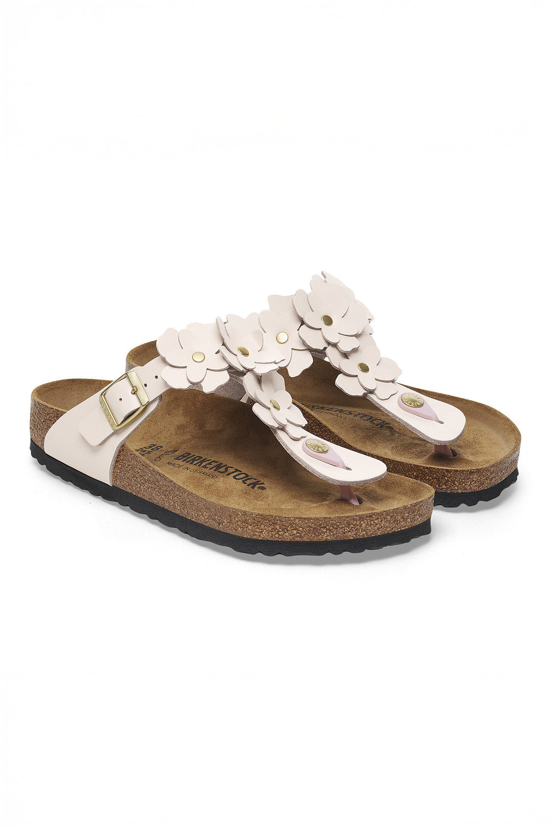 Birkenstock Gizeh Flower Embellishment Sandal Light Rose Regular Fit 1029287 - Shirley Allum Boutique