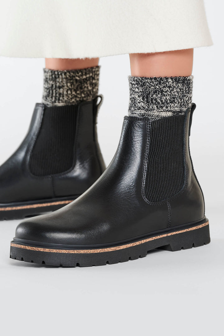 Birkenstock Highwood 1025781 Black Natural Leather Narrow Fit Boots - Shirley Allum Boutique