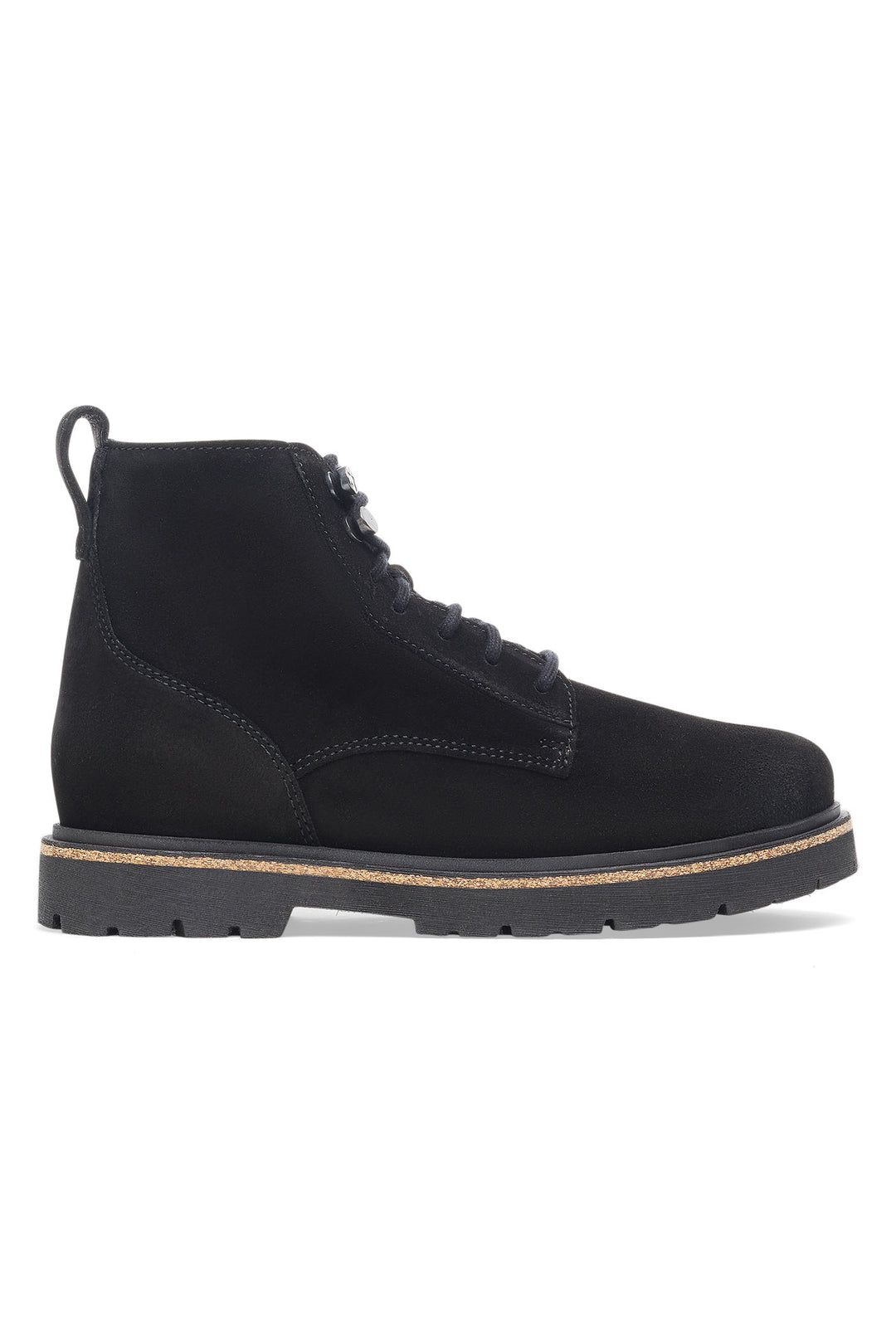 Birkenstock Highwood Lace Mid Boots Black Suede Leather Narrow Fit 1028893 - Shirley Allum Boutique