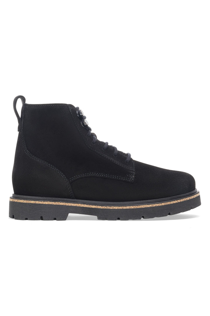 Birkenstock Highwood Lace Mid Boots Black Suede Leather Narrow Fit 1028893 - Shirley Allum Boutique