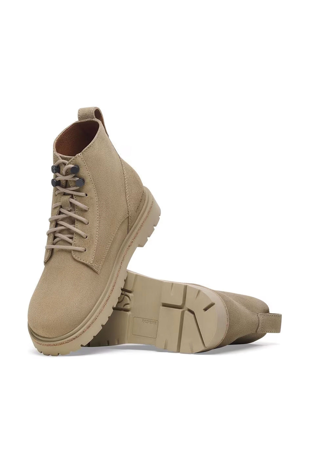 Birkenstock Highwood Mid Lace Boots Taupe Suede Leather Narrow Fit 1028922 - Shirley Allum Boutique