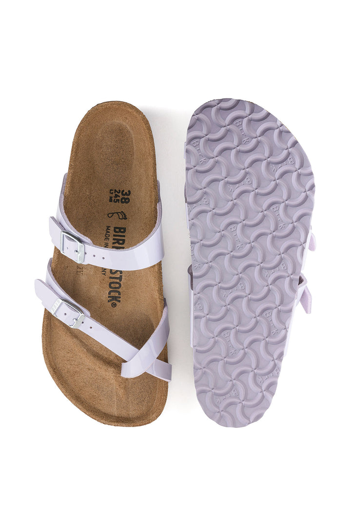 Birkenstock Mayari 1021441 Patent Purple Fog Regular Fit Sandal - Shirley Allum Boutique