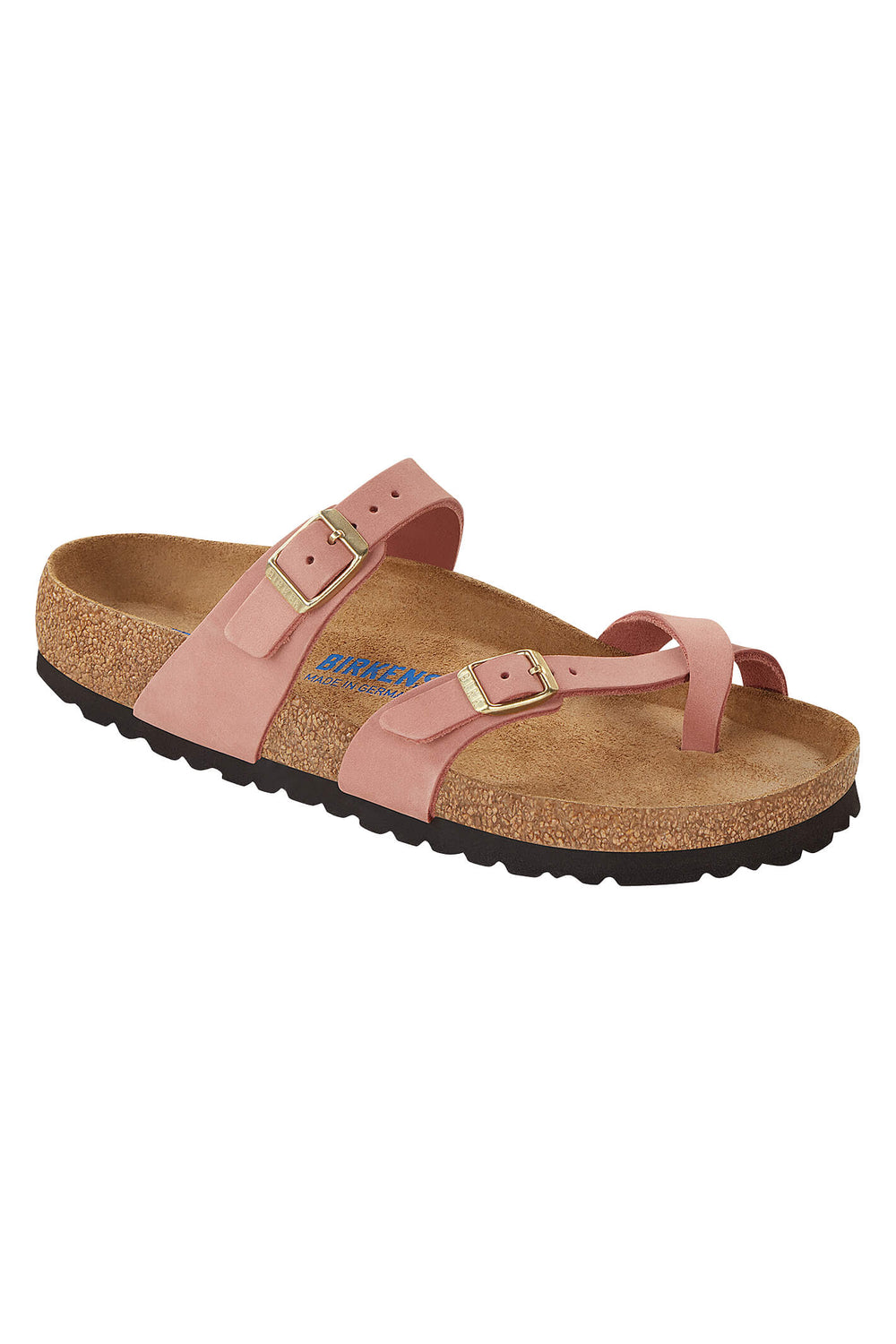 Birkenstock Mayari 1023964 Old Rose Pink SFB Nubuck Regular Footbed Sandal - Shirley Allum Boutique