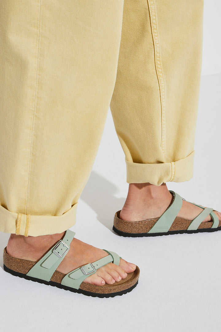 Birkenstock Mayari 1024072 Matcha SFB Nubuck Narrow Fit Sandal - Shirley Allum Boutique