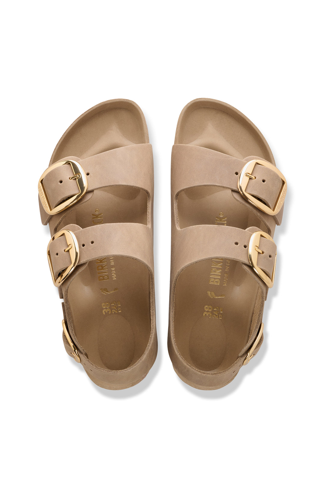Birkenstock Milano Big Buckle 1031782 Tobacco Brown Oiled Leather Narrow Fit Sandal