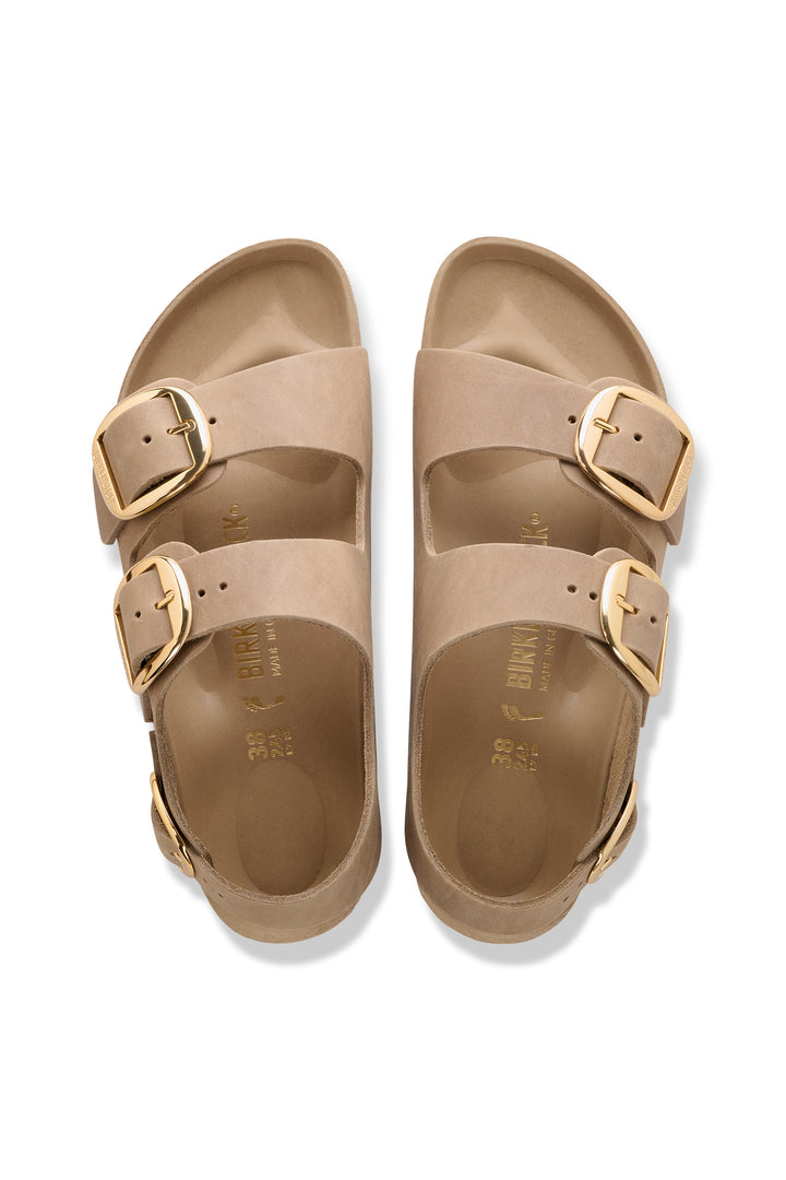 Birkenstock Milano Big Buckle 1031782 Tobacco Brown Oiled Leather Narrow Fit Sandal