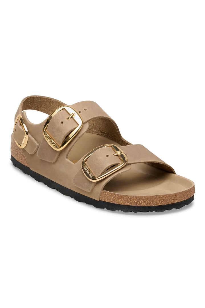 Birkenstock Milano Big Buckle 1031782 Tobacco Brown Oiled Leather Narrow Fit Sandal