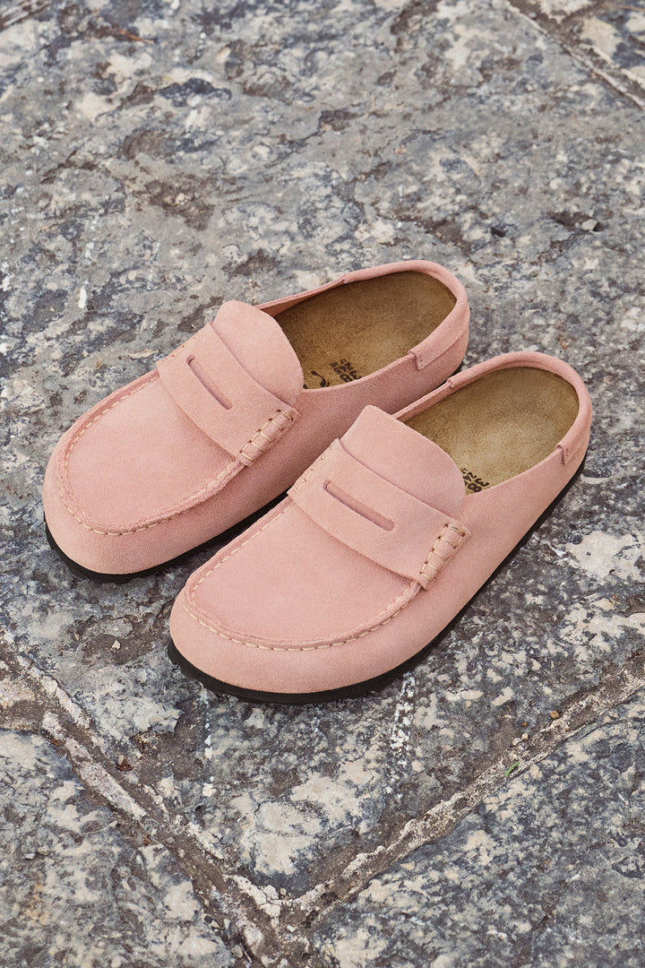 Birkenstock Naples Wrapped 1031683 Pink Clay Suede Narrow Fit Clog