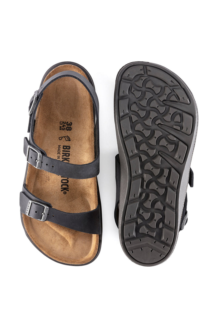 Birkenstock Sonora 1022340 Black Oiled Leather Regular Fit Sandal - Shirley Allum Boutique