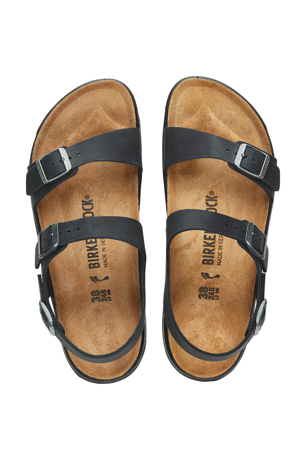 Birkenstock Sonora 1022340 Black Oiled Leather Regular Fit Sandal - Shirley Allum Boutique