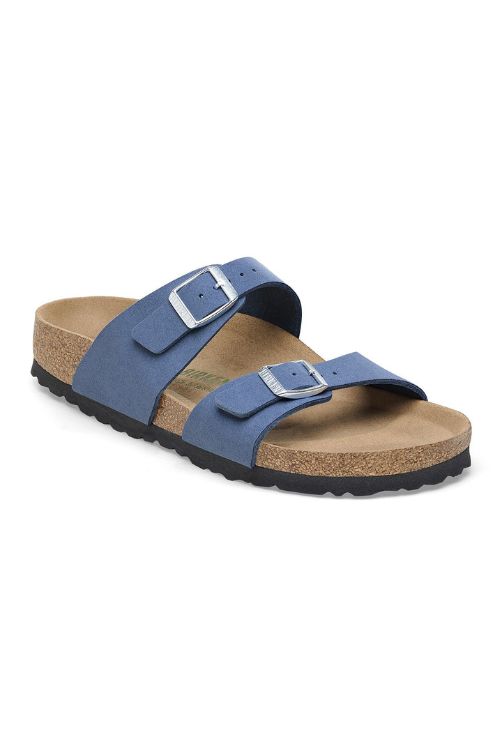 Birkenstock Sydney SYN Soft Elemental Blue Vegan Regular Fit Sandal 1026666 - Shirley Allum Boutique
