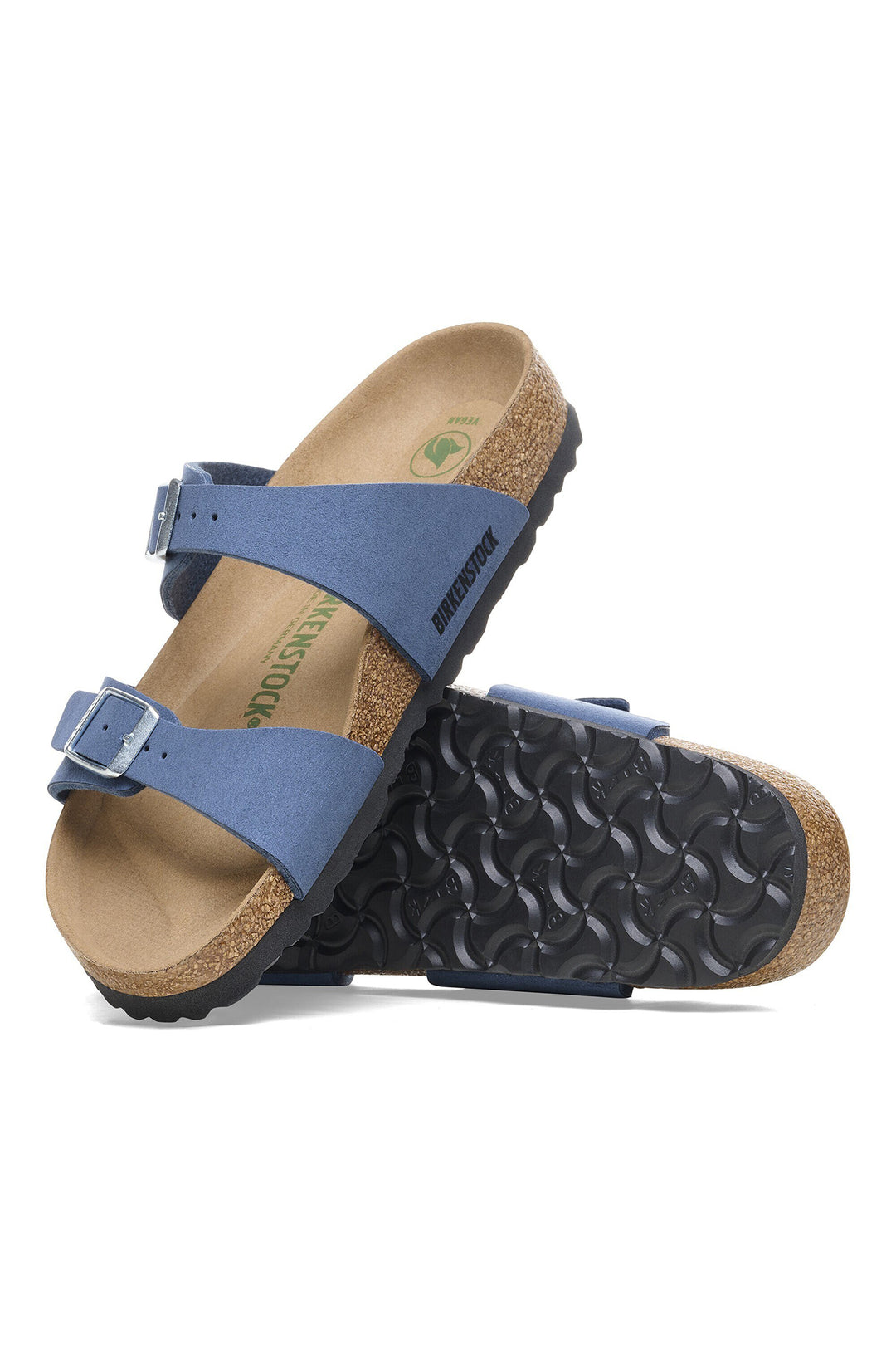 Birkenstock Sydney SYN Soft Elemental Blue Vegan Regular Fit Sandal 1026666 - Shirley Allum Boutique