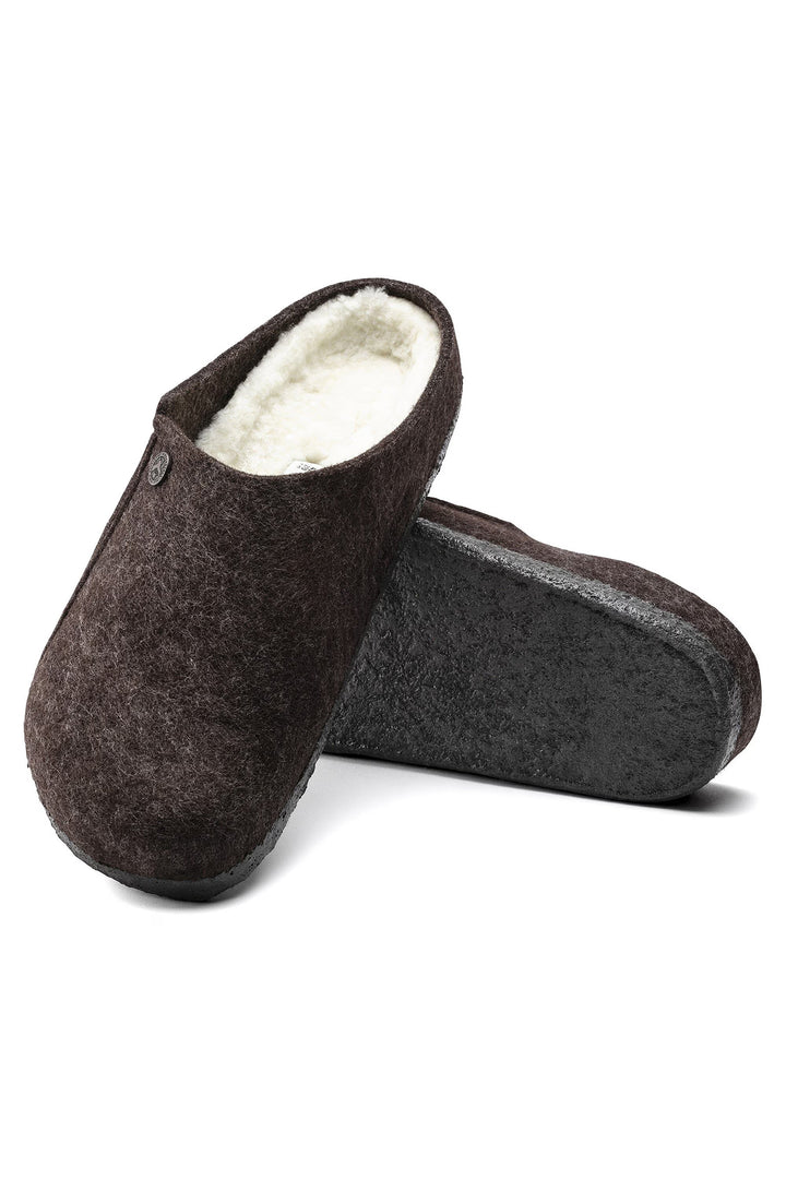 Birkenstock Zermatt 1016570 Mocha Shearling Felt Regular Fit Slipper