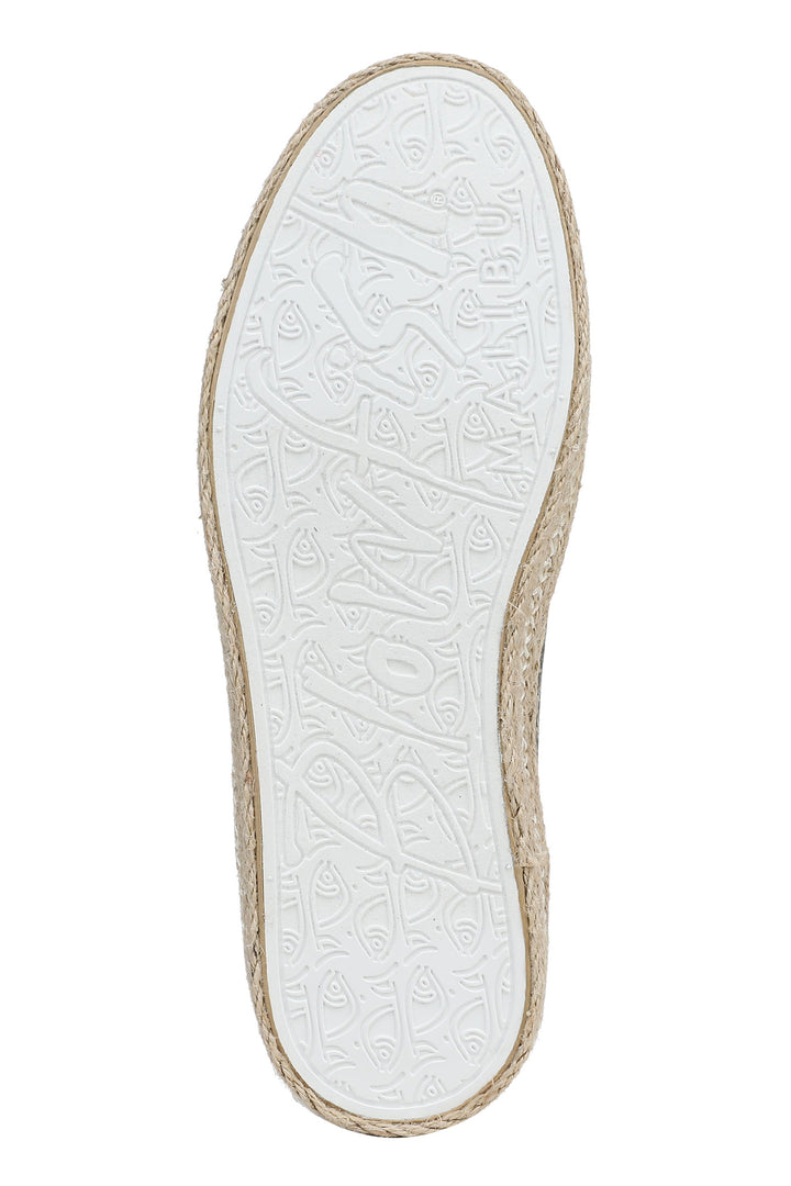 Blowfish Benita J8010F3020 Charcoal Grey Canvas Espadrille-Style Flat Shoes