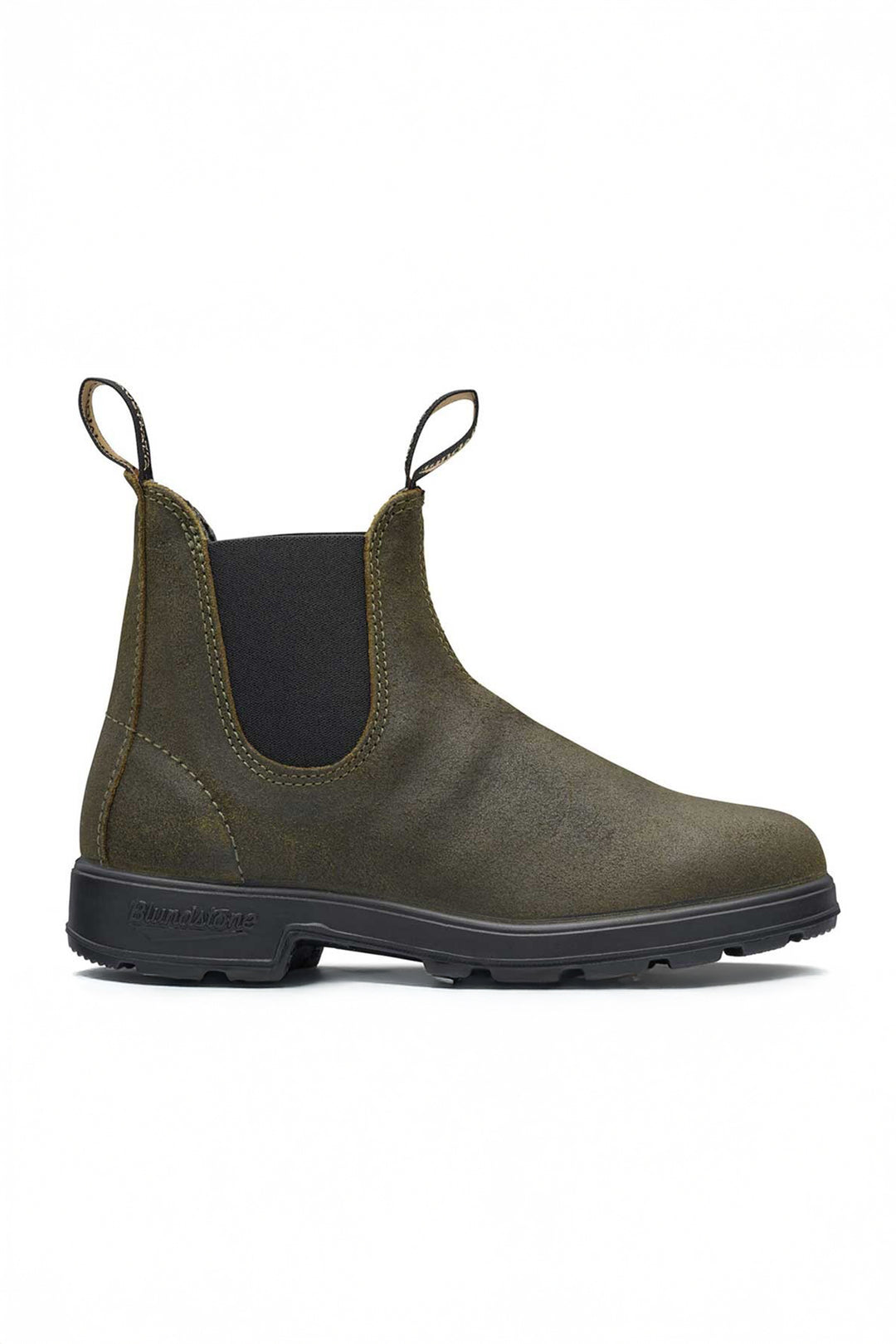 Blundstone 1615 Dark Olive Waxed Suede Original Chelsea Boots