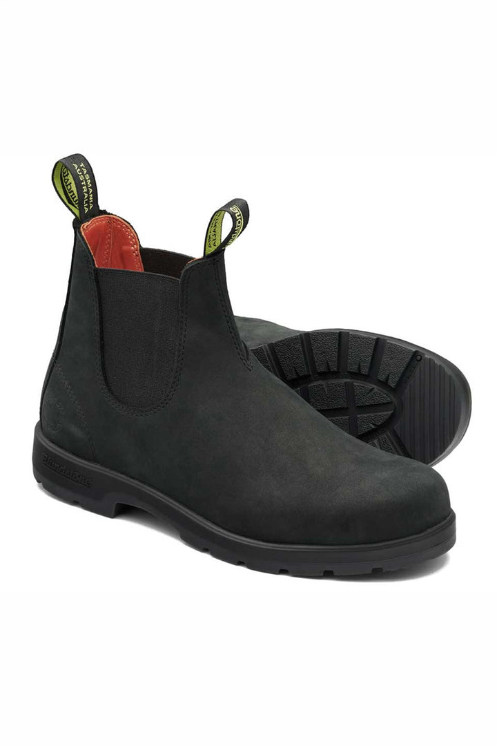 Blundstone Black Net Zero Leather Boot 2646, three-quarter view showing the sole
