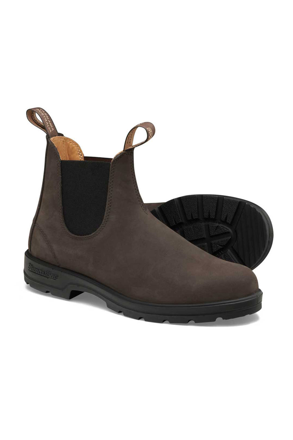 Blundstone Brown Nubuck Classic Chelsea Boot 2345, pair with sole