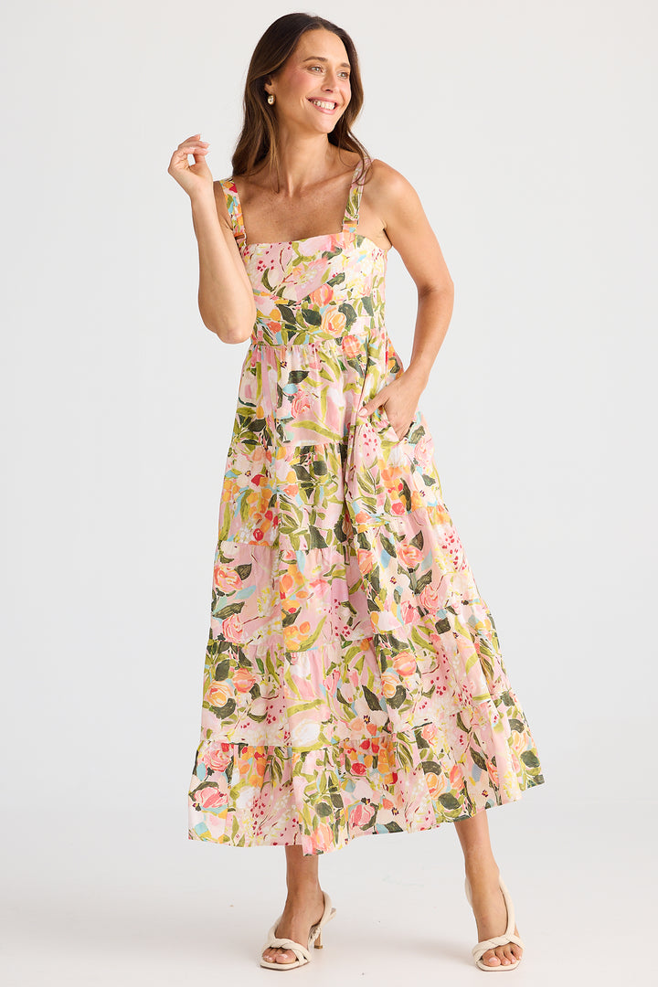 Brave+True BT25366-3 Gelato Zoes Garden Midi Dress