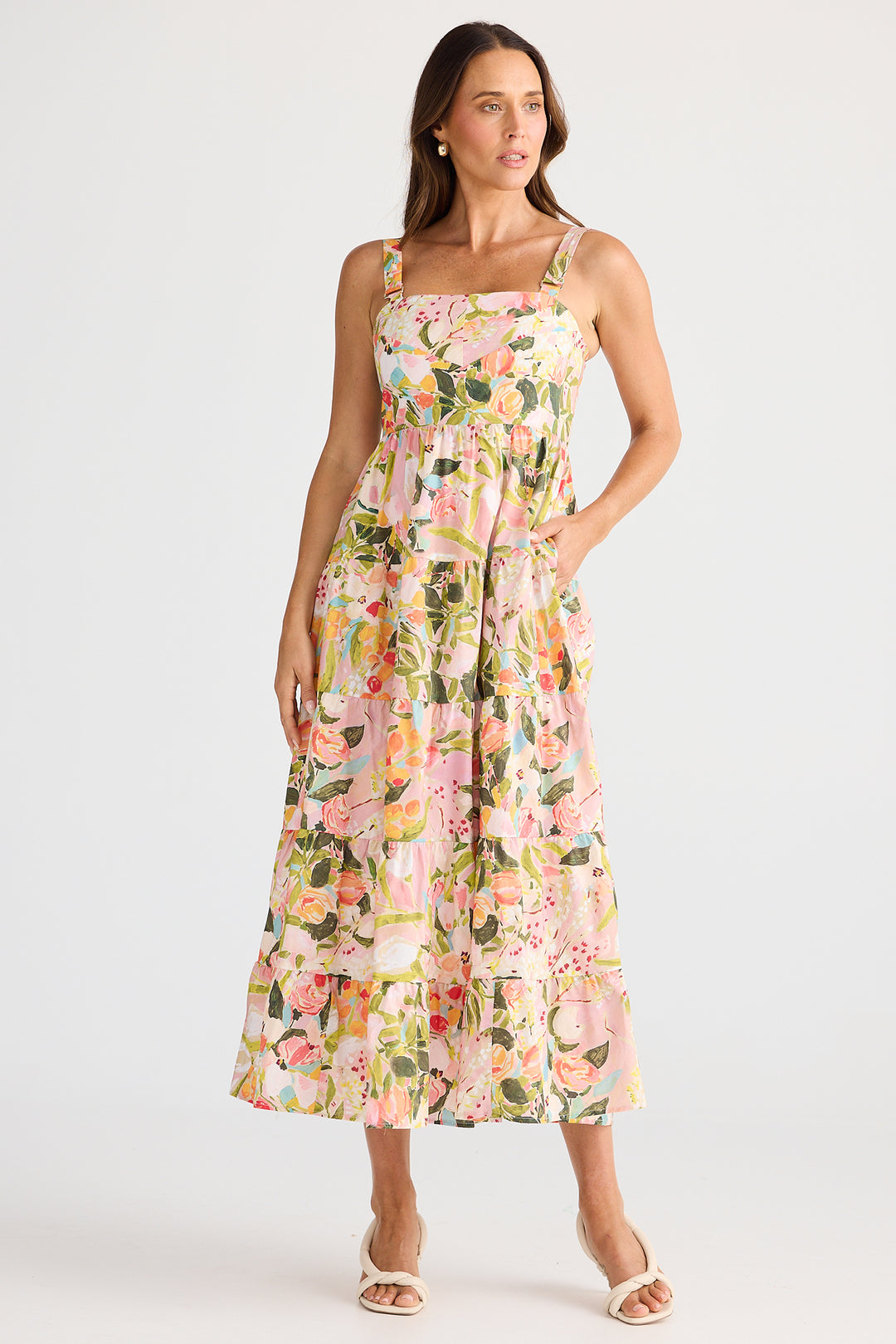 Brave+True BT25366-3 Gelato Zoes Garden Midi Dress