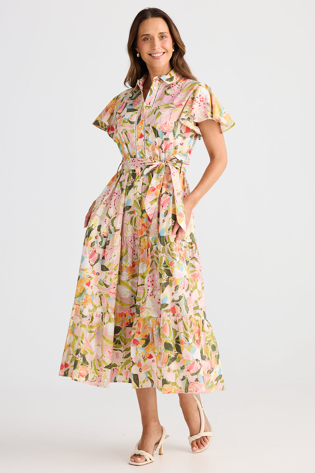 Brave+True BT25409-1 Alice Zoes Garden Short Sleeve Dress