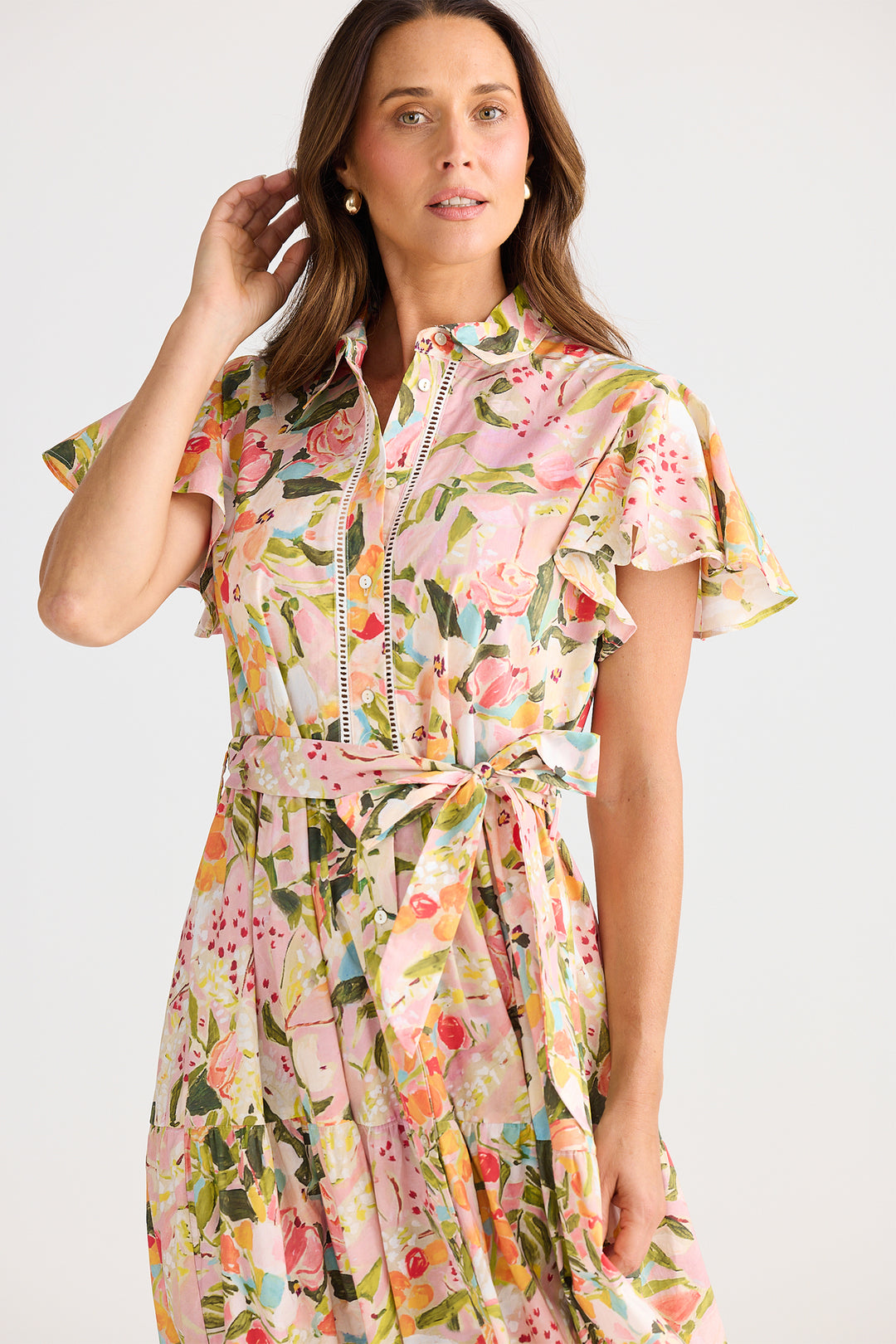 Brave+True BT25409-1 Alice Zoes Garden Short Sleeve Dress