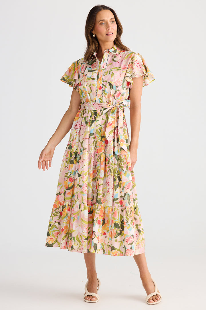 Brave+True BT25409-1 Alice Zoes Garden Short Sleeve Dress
