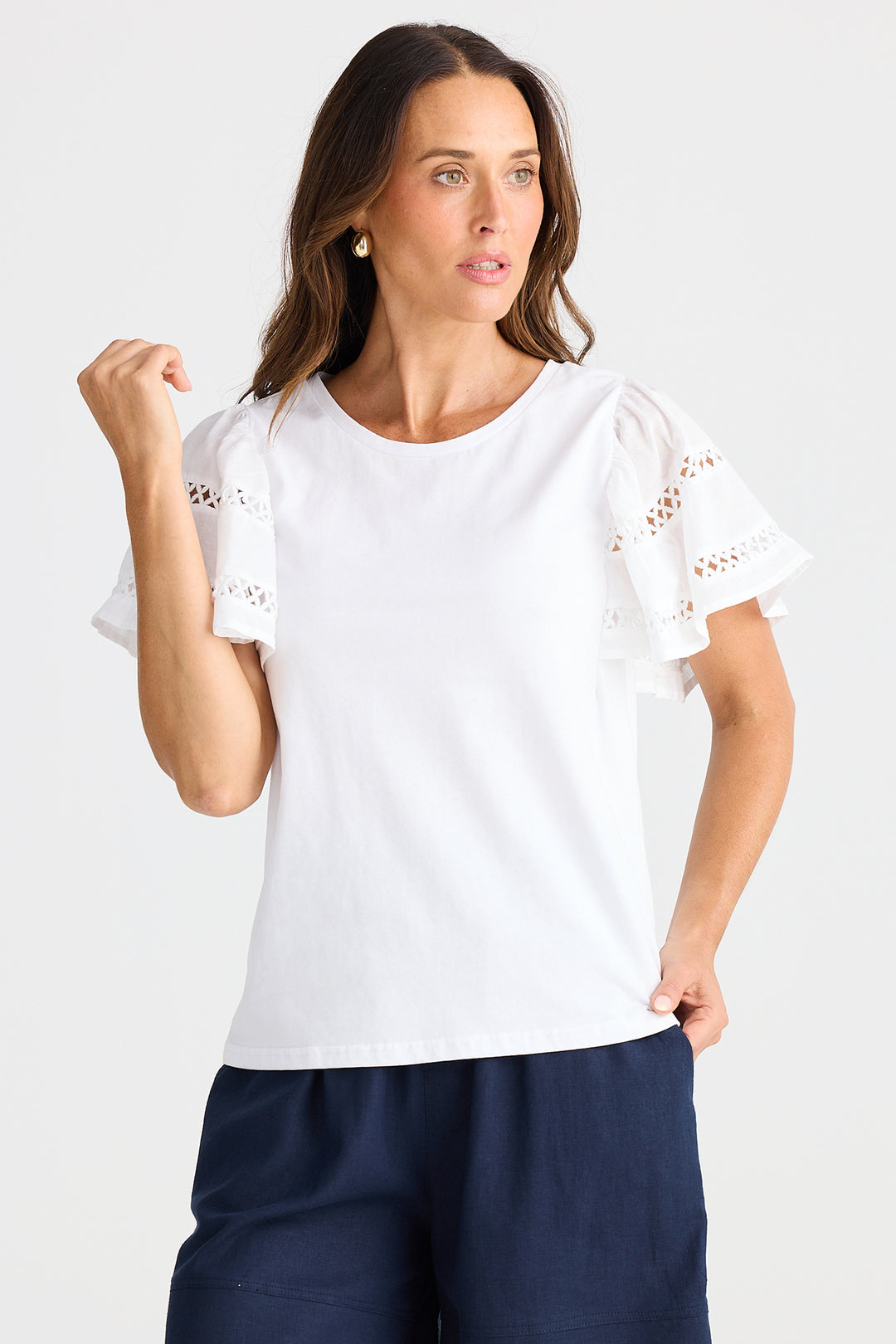 Brave+True BT25443-1 Chloe White T-Shirt