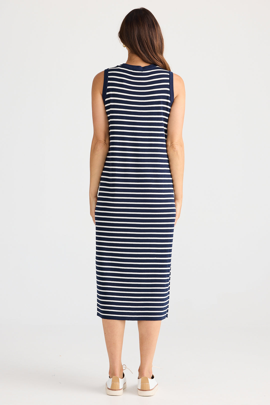 Brave+True BT25463-1 Squad Navy White Stripe Dress